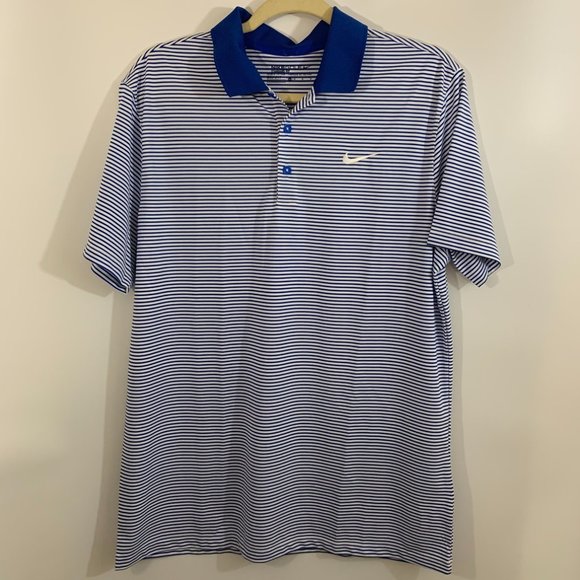 Nike Other - Nike Golf Striped Polo M Standard Fit Dri-Fit Blue